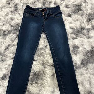 BKE Women's Dark Indigo Skinny Jeans